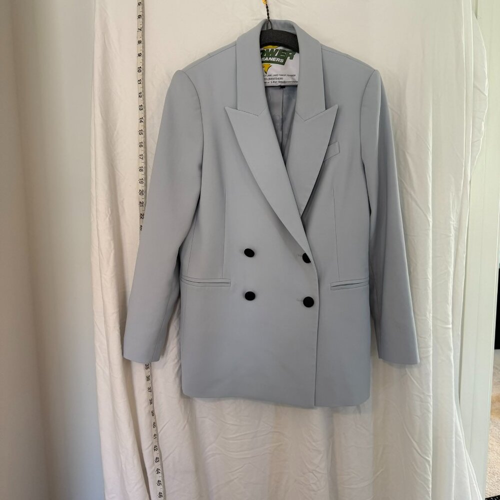 Ted Baker Hildia Longline 2-Piece Suit Set Women's Gray Size 2 Double Breasted